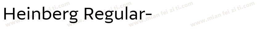 Heinberg Regular字体转换